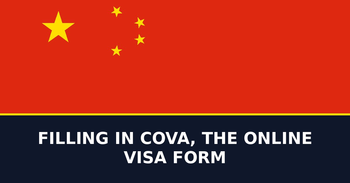 Filling in COVA, the online visa form