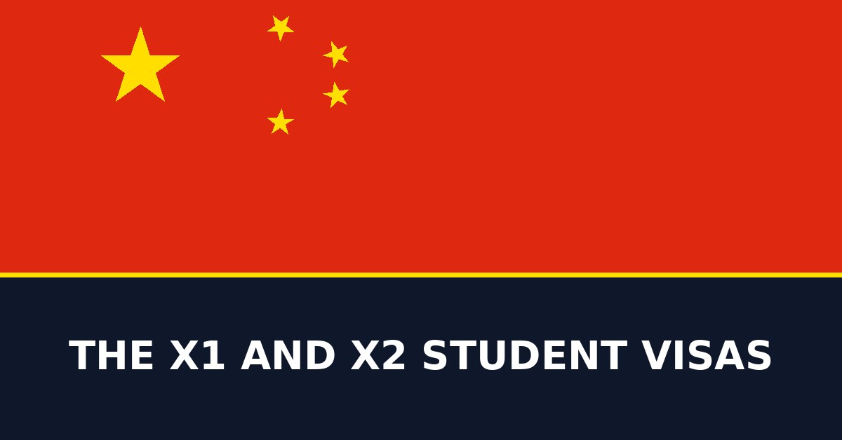 The X1 and X2 student visas