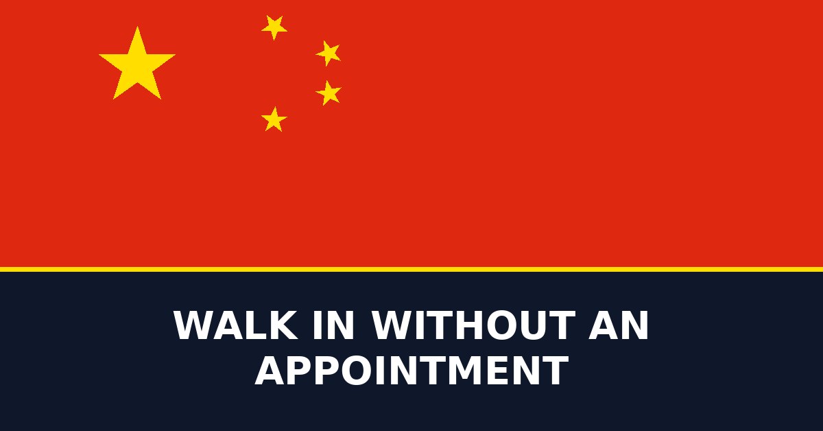 Walk in without an appointment